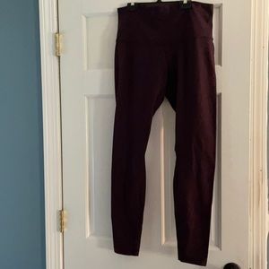 Lululemon legging dark maroon color size 10